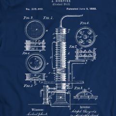 Destylator Alkoholu Patent Blueprint Koszulka