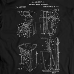 Automat Arcade Blueprint Patent Koszulka