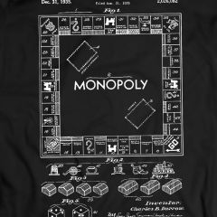 Monopoly Gra Planszowa Blueprint Patent Koszulka