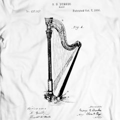 Harfa Durkee 1890 Instrument Muzyczny Koszulka