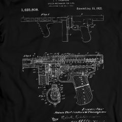Tommy Gun 1922 Patent Koszulka